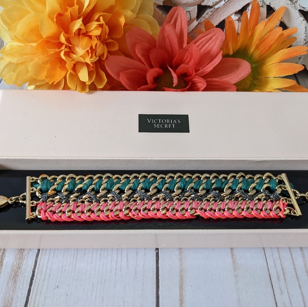 Boho Braided Cuff Wristband NIB